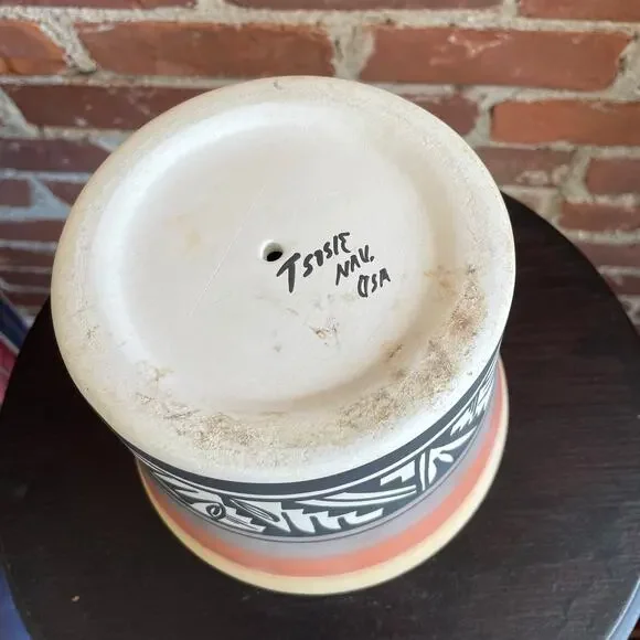 Vintage Mesa Verde Ute Pottery Planter Tsosie Southwest Santa Fe Native - Picture 5 of 6